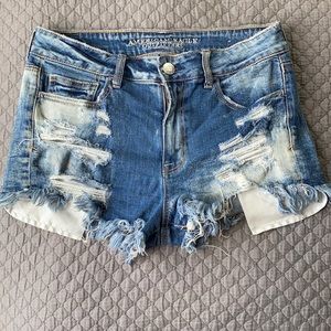 American Eagle hi-rise shortie shorts